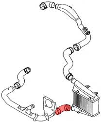Durite Turbo A4 01-03 1.9 TDI 100 130 Entrée échangeur
