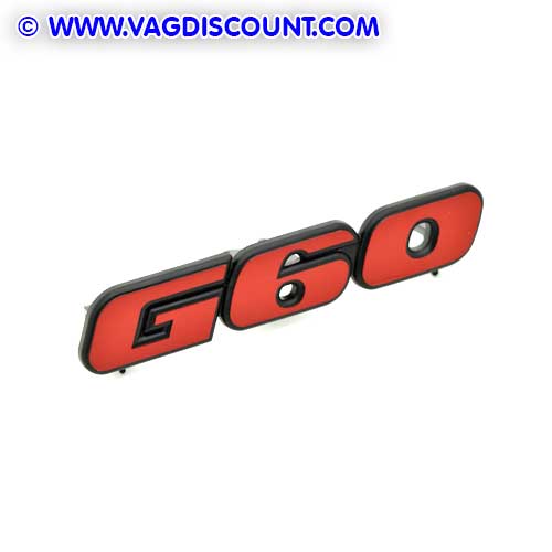 Badge Embleme Sigle G60 Calandre Rouge