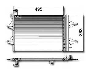 Condenseur de clim Polo 5 Ibiza 3 Fabia