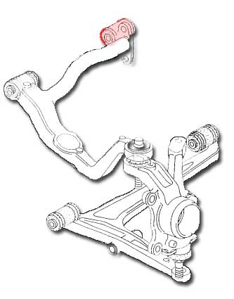 Silenbloc triangle T4 Avant  Haut Arrière 91-04