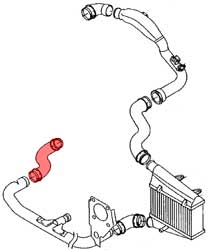 TURBORURY Kompatibel/Ersatz für Turbo-Ladeluftkühler-Schlauch, Audi A4 1.9  TDI, 2.0 TDI 8E0145834AR 8E0145834AQ 8E0145834Q 03813111A