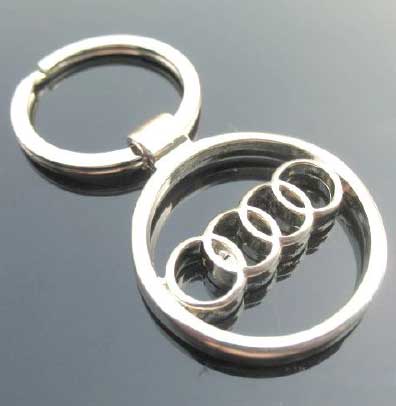 Porte clef Logo Audi Chromé